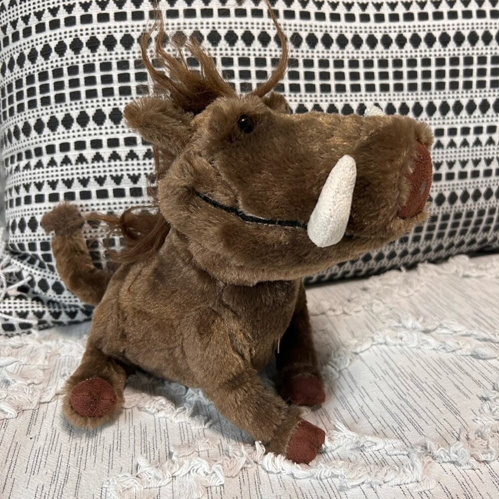 The LionKing Movie Talking Pumba Plush Stuffed Animal Disney Pumba Sound I TALK!